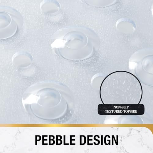 HITSLAM Square Shower Mat 27x27 Inch, Extra Large Non Slip Shower Mats for Inside Shower Stall, Anti Slip Bath Floor Mat with Strong Suction Cups & Drain Holes, Machine Washable, Clear - color: Clear