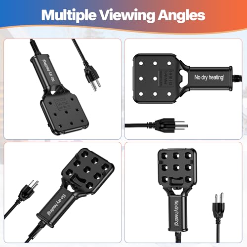 800W Smart Electric Pond De-icer – Rapid Melt for Large Ponds & Horse Troughs, Auto On/Off, 9ft UL Cord, IPX8 Waterproof, Heavy-Duty Farm & Pond Heater