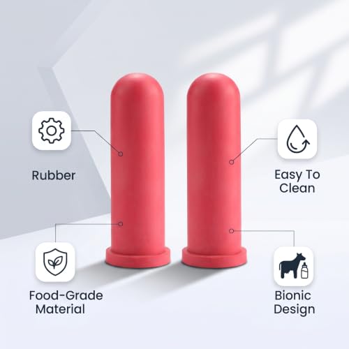 HEEPDD 5Pcs 10cm Length Rubber Calf Milk Drink Nipple | Calf Feeding Bottle Nipple Small Animal Nursing Bottle Nipples Farm Animal Feeding Supplies