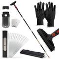 Floor Scraper Heavy Duty 6" Wide Razor Blade Scraper Tool with Adjustable 17‘’-59" （1.4ft- 4.9ft） Long Handle