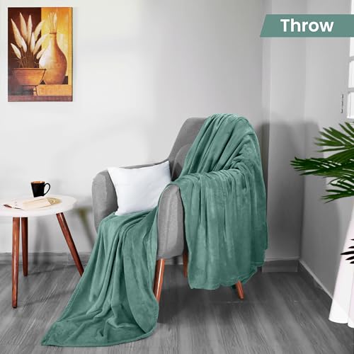 Utopia Bedding Soft Fleece Bed Blanket Throw Size Celadon (50x60 Inch) | Microfiber Plush Warm Lightweight Breathable Cozy Blanket Anti-Static, All Season Use, Gift for Women and Men - color: Celadon, size: Throw (50x60 Inch)