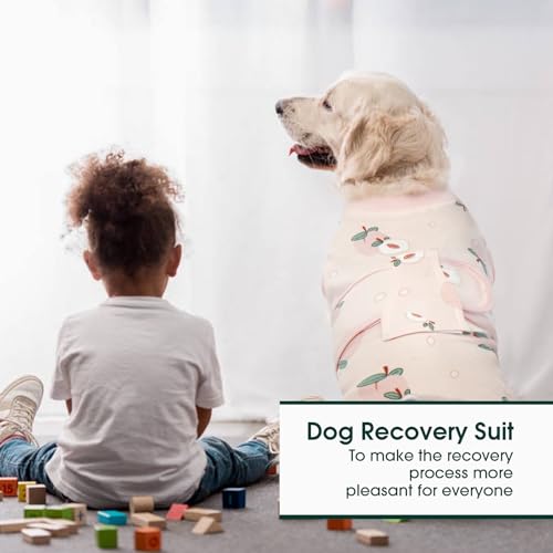 Kuoser Recovery Suit for Dogs Cats, Soft Dog Surgery Suit Female Male Spay | Professional Dog Onesie for Surgery, Substitute E-Collar & Cone, Prevent Licking Dog surgical suit Pet Neuter Suit - color: Light Pink, size: X-small (Back:8.3-11.4'', Weight:4-7