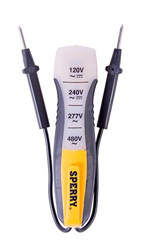 Sperry Instruments ET6204 4 Range Voltage Tester, Yellow, 80-480V AC/DC (Pack of 2) - size: 80-480V AC/DC (Pack of 2)