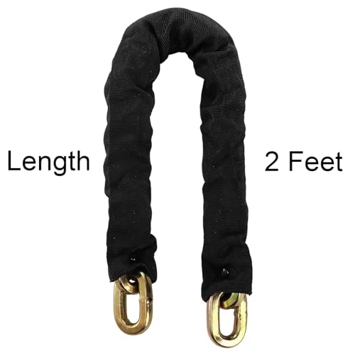 Yarlung 2 Feet Hardened Steel Security Chain 10KS 3/8" Thick Bike Chain | Heavy Duty Square Link Chain for Bikes, Motorcycles, Protected from Prying, Sawing, and Cutting - size: 2 feet