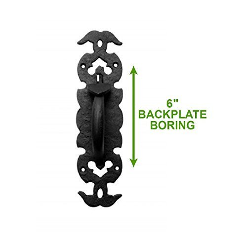 Renovators Supply Manufacturing Black Iron Thumb Gate Latch Rustic Antique Design Fence Door Lock with Hardware