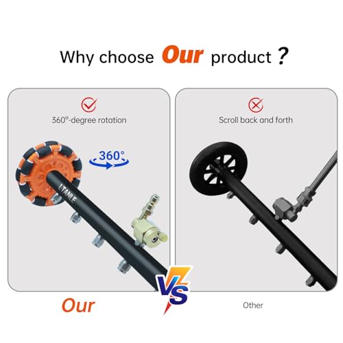 2-in-1 Can Move Horizontally Pressure Washer Undercarriage Cleaner Water Broom，23" Surface Cleaner Power Washer Attachment with 7 Nozzles 3 Extension Rods andSpare Wheel，4000 PSI - size: 23INCH