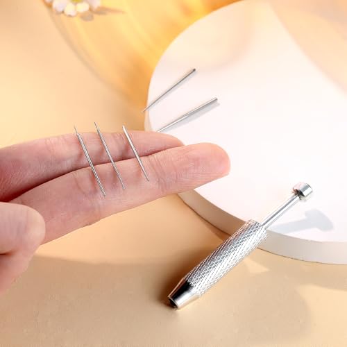 GEMQUEEN Piercing Ball Grabber Tool, 14-20G Taper for Changing Jewelry | Surgical Steel Flat Back Earrings Threader Tool Insertion Pin, Body Piercing Kit for Ear Rook Conch Nose Lip Jewelry Removal - style: Piercing Tapers (14G 16G 18G) + Ball Grabber Too
