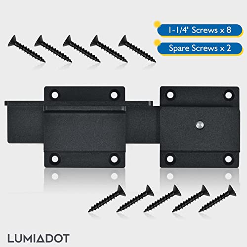 7" Flip Gate Latch Lock for Wooden Fence with Padlock Hole | Aluminum Alloy Adjustable Security Latch, Rustproof Hardware for Outdoor Barn Shed Door Yard - size: 2 Pack