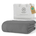 Threadmill Luxury 100% Cotton Queen Herringbone Blanket, Dark Grey | All-Season Thermal Blanket, Soft & Breathable, Cozy Moisture-Wicking, OEKO-TEX Certified, Machine Washable, 90x92 in - color: Dark Grey, size: Queen (90" x 92")