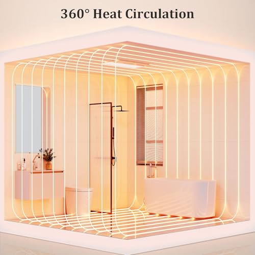 Hawkrown 4 in 1 Bathroom Exhaust Fan with Light and Heater, 1900W Bathroom Heater Fan Light Combo, 180 CFM 1.0 Sone Ceiling Fan Remote Control Heater, Ventilation for Home, Bath, Hotel (Style 2) - color: Style 2
