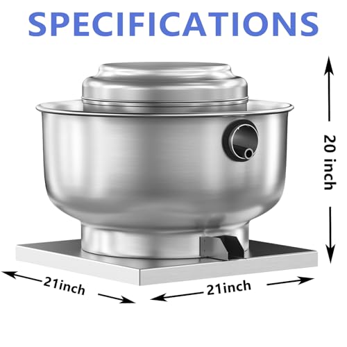 Restaurant Canopy Hood Grease Rated Exhaust Fan- Food Truck High-Speed Direct Drive Centrifugal Upblast Exhaust Fan 0.5HP 110 Volt Single Phase Motor 1900-2600 CFM - size: 0.5HP