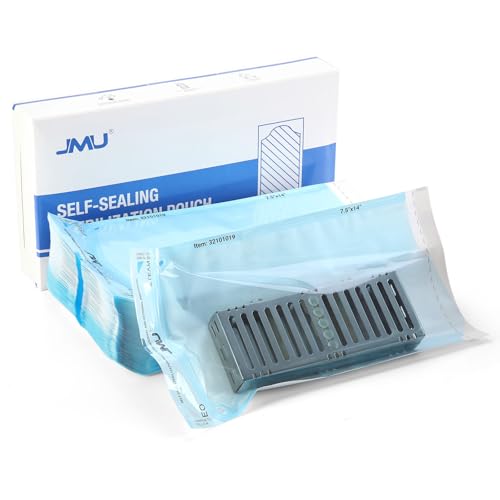 JMU Self Seal Sterilization Pouches 7.5" x 14", Sterilization Bags 200/Box - size: 7.5" x 14"