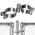 2 Pack 2-3/8" x 1-7/8" Chain Link Fence Gate Hinge, 304 Stainless Steel Heavy Duty Male Female Post Hinges with Bolts and Nuts - color: 2-3/8", size: 1-7/8"