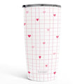 SANDJEST Heart Tumbler 20oz, Stainless Steel Travel Cup with Lid, Insulated Coffee Mug, Heart Gifts for Women Girls Friends Sisters on Birthday Christmas Valentine (Red) - color: Heart 1