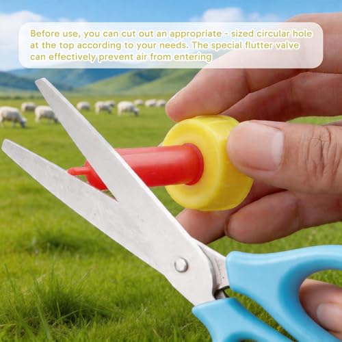 15 Pack Goat Nipples, Soft Goat Bottle Nipples for Baby Goats, Flexible Goat Nipples for Feeding Baby Goats, Replacement Livestock Feeding Nipples for Goat Milk Bottles