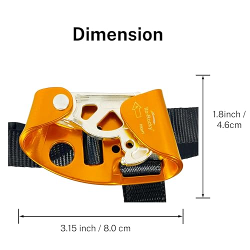 Foot Ascender Riser - Rope Climbing Equipment for SRT Climbing & Tree Arborist Climbing Device - color: Right Foot Gold