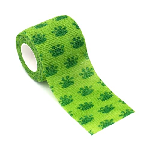 Self Adhesive Bandage Wrap Cohesive Bandage Bulk Vet Tape Self Adherent Wrap First Aid Tape for Dogs Cats Horses Birds Animals for Wrist Healing Ankle Sprain & Swelling - color: 2 Inch Cat Paw 6 Rolls