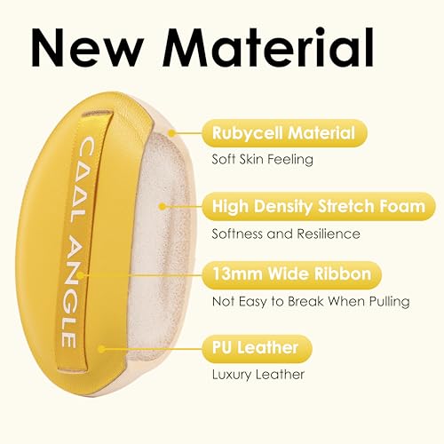 COOL-ANGLE Makeup Sponge Set, Latex-Free X-Large Blender Puffs, 4Pcs | Liquid Foundation Blending, Powder Concealer Coverage, Wet Or Dry Dual Use, Washable And Reusable, Beginner Friendly Design - color: A9: 4XLarge Yellow
