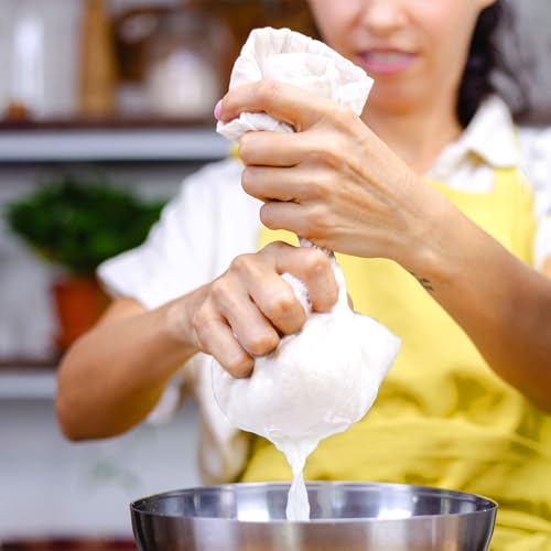 4 Pack Nut Milk Bag 12 x 8 Inch Nut Bag Strainer Reusable Nylon Cloth | Bags for Straining 200 Mesh Fine Mesh Bags for Straining Fruit Juice Coffee Yogurt Cheese Tofu Cold Brew Filter
