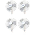 Hurricane Supreme 18" 90 Degree Oscillating Indoor Wall Mounted 3 Speed Plastic Blade Fan with Adjustable Tilt and Pull Chain Control, White (4 Pack) - style: Casual