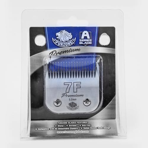 FURZONE Detachable Blade - Size 7F Blade 1/8", Made of Durable Japanese Steel, Compatible with Most Andis, Oster, Wahl A5 Clippers - size: 7F