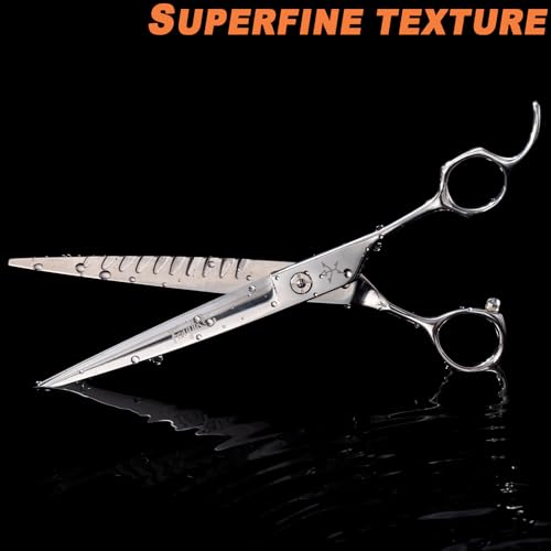 High-end Professional Dog Grooming Scissors Pet Grooming Shears 7.5 Inches Extremely Very Sharp Made Of Stainless Steel Alloy By Hand For Dog Cat Groomer - color: 7.5inch Shears