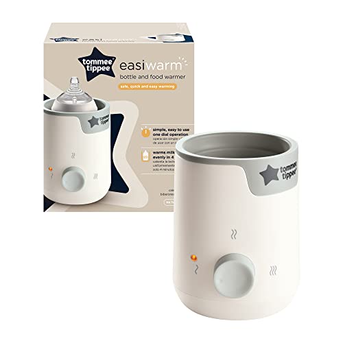 Tommee Tippee Easiwarm Bottle Warmer, Automatic Timer, One-Dial | Warms Breast Milk & Formula Bottles to Temperature in Minutes, White