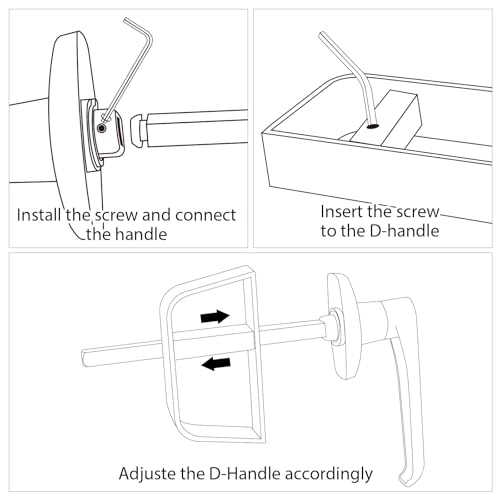 6" T-Handle Lock Kit for Shed Door Latch, Black | 5 Keys Included, 6" Stem, For Sheds, Playhouses, Chicken Coops, Camper, RV, Garage Door - size: 6.0 inch-T