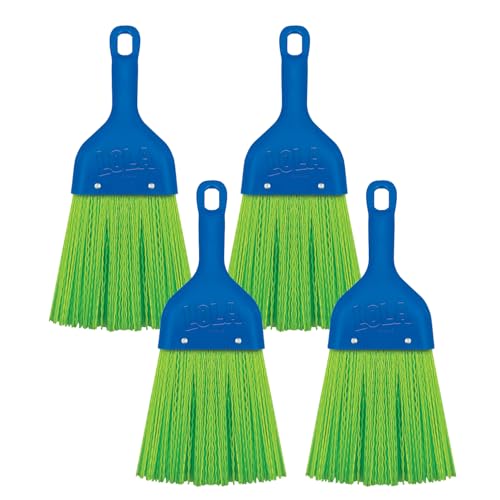 LOLA Whisk Broom, Hand Brush, 4 Pack Durable Bristles, Whisks Away Dirt & Debris, Compact, Hang Hole for Easy Storage, Indoor/Outdoor - size: 4 Pack, style: 2026 Model