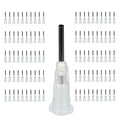 100pcs 16G blunt tip glue dispensing nozzles Blunt-nosed needle glue applicator, used for applying industrial liquids, adhesives, inks, perfumes, lip glosses.0.5 inches - size: 16G 100pcs