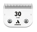 Andis 64260 ceramicEDGE Detachable Blade, Size 30, 1/50in Cut | Ceramic cutter runs cooler, carbon-infused steel, fits Andis & Oster A5-type dog clippers\ - size: 30 Blade (Pack of 1)