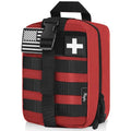 Medical Molle Pouch Tactical - 1000D Nylon First Aid Pouch, Big Capacity EMT Pouch Utility, Heavy Duty Military Grade Rip-Away Ifak Pouch for Home and Outdoor Activities（Bag Only - color: Red