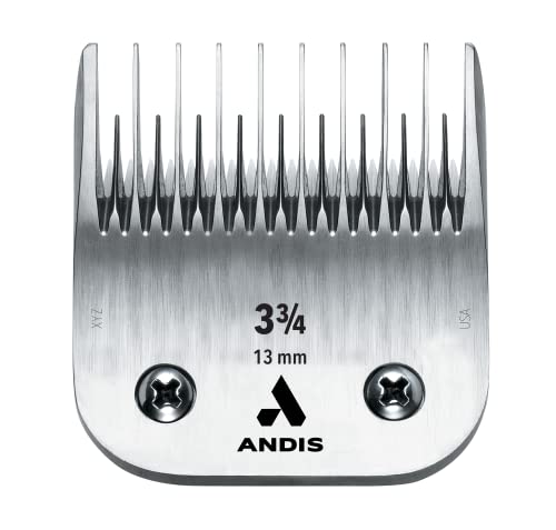 Andis 64133 UltraEdge Skip-Tooth Blade, 3-3/4in, 1/2in Cut, Chrome | Carbon & stainless steel resists rust/heat, fits AGC, BDC, BGC, BGR, DBLC, MBG & SMC dog clippers - style: 3 3/4 Skip Tooth Blade (Pack of 1)