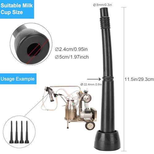 Black Soft Rubber Milking Liner Replacement,4PCS Milking Machine Liners,Milking Liner Tool for Livestock Breeding Industry Cow Milking Machine