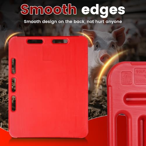 Livestock Sorting Panel with Paddle, Pig Board, Lightweight&Sturdy | Durable Animal Guide Board and Sorting Panel for Hogs, Cattle, Sheep and Goats, Farm & Show Use, Easy to Carry, 38x30x1.3"