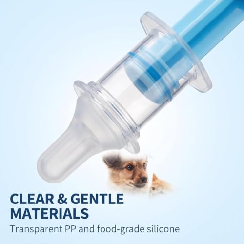 1Pc Blue Pet Medicine Feeder Liquid Oral Syringe Milk Nursing Bottles Syringe Soft Tip Plastic Pet Medical Feeding Tool for Dog Puppy Cat, Kitten Nursing Supplies