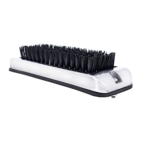 United Pacific 90050 Stainless Shoe/Boot Scraper w/Nylon Brush, 430 Stainless Steel Housing – Black Brush – ONE Unit - color: Black Brush
