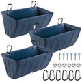 Chicken Feeders, 3 Pack, Duck Feeders and Waterers, Hanging Poultry Water Feeder, Livestock Fence Feeder, Feed Trough and Waterer Bucket with Clips, Blue - color: 3 Pack Blue