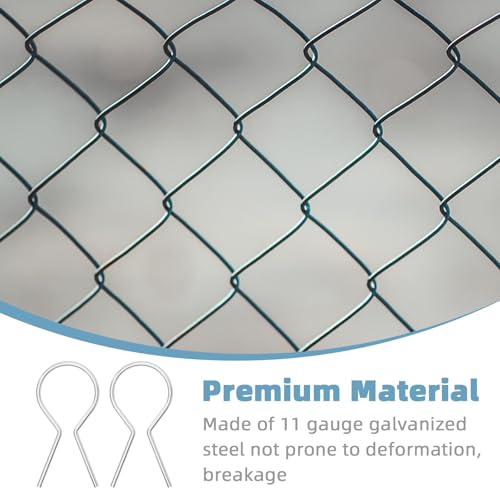 200 Pcs 1-5/8" 11-Gauge Galvanized Steel Twist Fence Ties with Drill Chuck | Pre-cut EZ chain link fence ties tools, corrosion resistant fasteners fit T&U posts for farm garden livestock fence repair