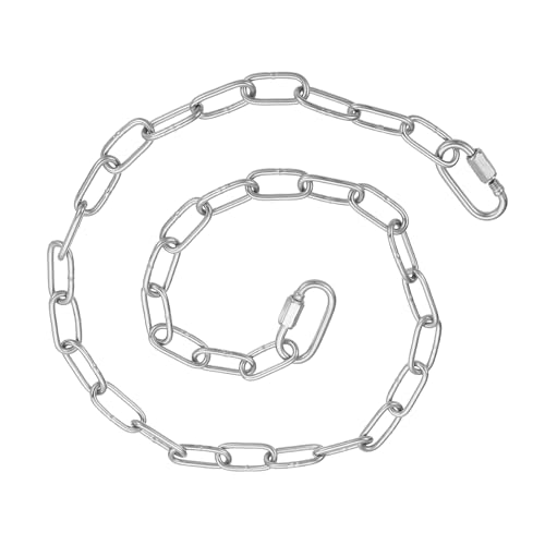 PATIKIL Gate Chain Lock, (31.5Inch, Silver) (1 Pcs)304 Stainless Steel Hanging Chain Lock for Stall Barn/Cabinet/Fence/Hammock/Pet Cages - size: 31.5Inch