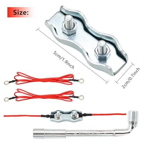 Heavy Duty M5 Poly Rope Connectors, 36 Count | Galvanized Steel, Electric Fence Rope Connection, Wires Splicer