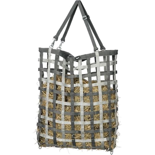 Tough 1 Slow Feed Web Hay Feeder - Light Grey/Dark Grey
