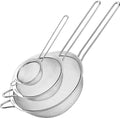 Cuisinart Mesh Strainers, Stainless Steel, Dishwasher Safe, 3-Count | Fine mesh kitchen strainers in 3 sizes, can be used as a pasta strainer, rice strainer, spaghetti strainer, CTG-00-3MS