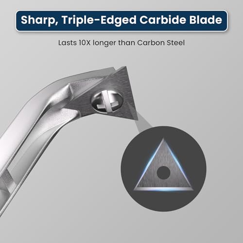 LU&MN Carbide Scraper Tool, 1-Inch Tungsten Carbide Triangular Blade | Professional Grade Carbide, Glue & Putty Remover, Ergonomic Non-Slip Handle - style: 1"Triangle