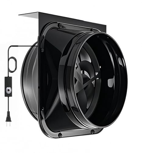 10 Inch 1040CFM Inline Duct Fan with Copper Motor & Speed Controller Quiet High Efficiency Vent Fan - size: 10 Inch