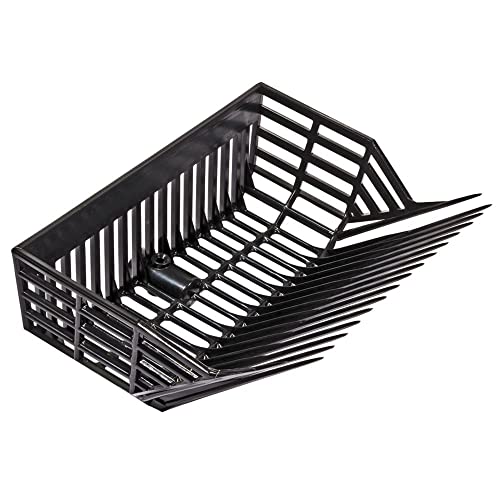 Dura-Tech Big Basket Manure Fork Head Only | Deeper Basket for Larger Loads | 15 Durable Tines | Time Saver | Easy Sifting | Fits Most Handles