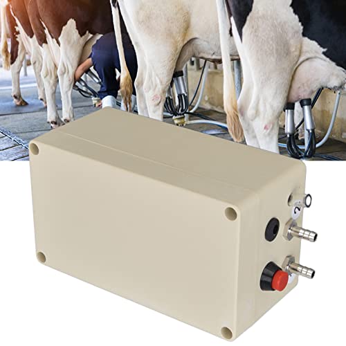 Milking Vacuum Pump, 48W Easy Installation Pulsation Milking Machine Plug and Play Transparent Nozzle Electric Milking Vacuum Pump for Livestock Products Processing (US Plug)