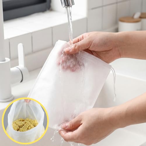 50 Pack Nylon Straining Nut Milk Bag 11.7" x 7.8" Fine Mesh Food Strainer Filter Cheese Cloth Bags for Nut Milk Juice Yogurt Cold Brew Tea Coffee Home Brewing
