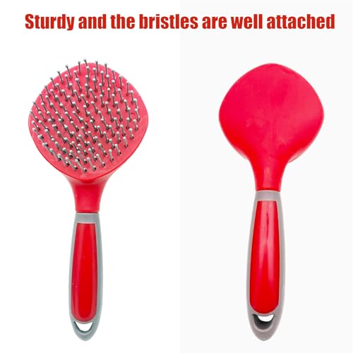 Horse Mane & Tail Combs Horse Brushes Shedding Brush Grooming Tool for Thick Coats Equine Long Haired Dogs