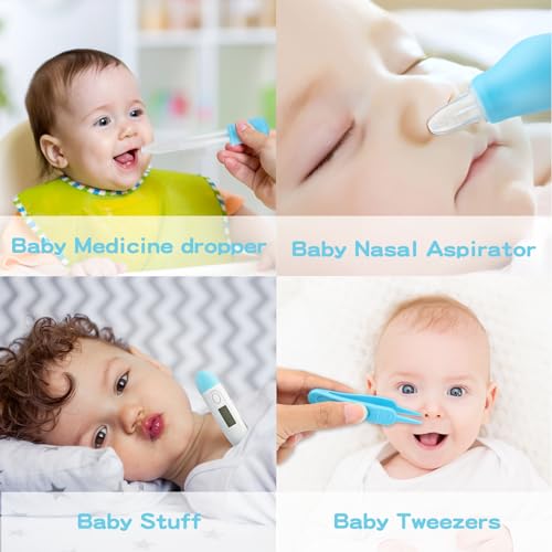Baby Healthcare and Grooming Kit for Newborn Kids, 24PCS Upgraded Safety Baby Care Kit, Newborn Nursery Health Care Set, Baby Care Products - style: BLUE-24
